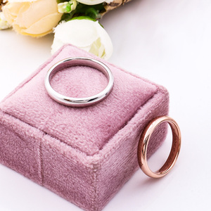 Miglior prezzo anello di nozze coppia set su misura anello in oro semplice 14k giallo e bianco oro massiccio anello di gioielli per coppie - Product Image 5