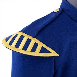 Veste doublette d'hiver bleue style écossais, faite main, tunique formelle, uniforme de fanfare pour homme, vêtement d'extérieur, 100% laine imperméable - Product Image 6