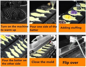 New Design Ex-Factory Price Professional <b>Waffle</b> Fish Shaped <b>Maker</b>/12pcs Gas Fish Shape <b>Waffle</b> Taiyaki Baker - Product Image 5