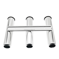Accessoires de quincaillerie marine de qualité supérieure, porte-cannes à pêche en acier inoxydable à 3 tubes pour yachts