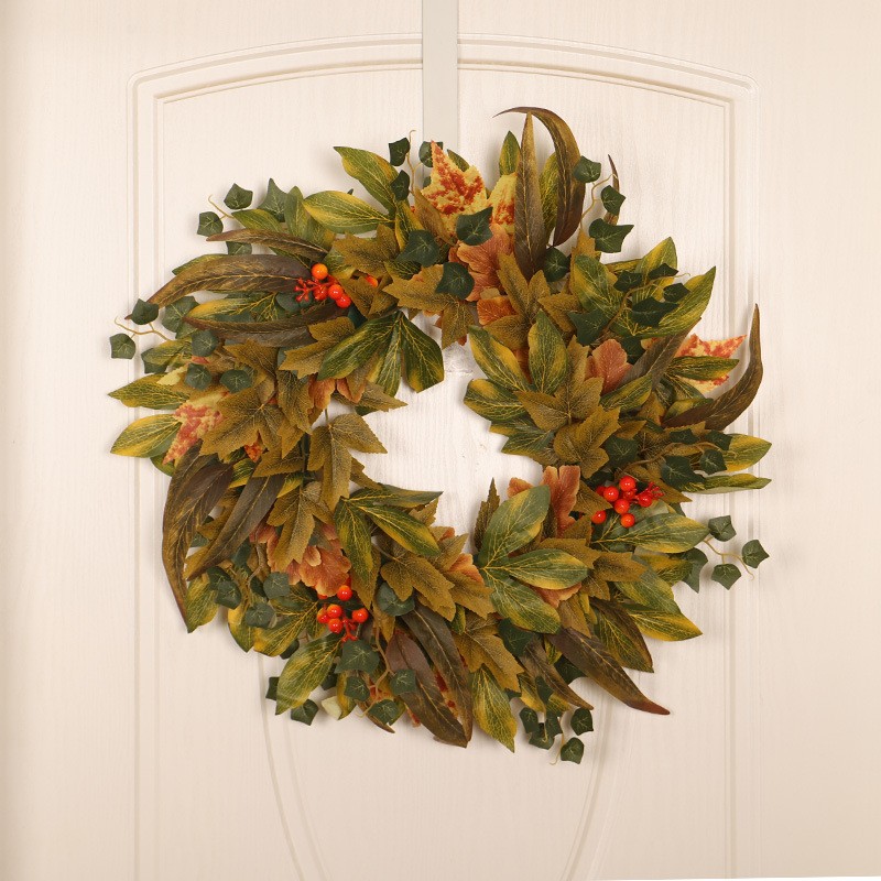 Autumn-colored mixed leaves garland 50cm