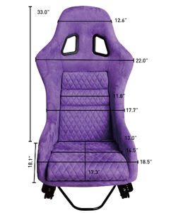 JBR1022BP новейшие стеклопластиковые фиолетовые блестящие задние фиолетовые замшевые ковшеобразные сиденья Автомобильные гоночные сиденья могут быть сделаны из углеродного волокна сиденья - Product Image 6