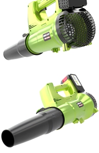 Souffleur d'air sans fil alimenté par batterie au lithium 21V, 28000 tr/min, haute puissance, souffleur de feuilles et de neige portable pour usage industriel - Product Image 2