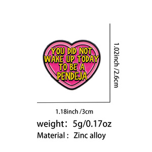 Pin de esmalte con frase divertida de espanhol callejero: No te despertaste <span class=keywords><strong>hoy</strong></span> para ser una Pendeja. Broche con cita latina atrevida. - Product Image 6