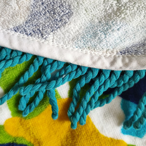 100% cotton tròn Thổ Nhĩ Kỳ bãi biển Khăn tùy chỉnh mô hình và Kích thước thân thiện với môi trường và nhanh chóng khô phong cách hiện đại với tua in - Product Image 4