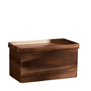 Caja de joyería de madera de nogal, caja de almacenamiento rectangular de madera maciza de gran capacidad para uso doméstico - Product Image 5
