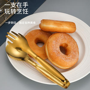 <span class=keywords><strong>8</strong></span> "Zoll Mini Edelstahl Vorspeise Zange 18 <span class=keywords><strong>8</strong></span> Gold Servier utensilien für zu Hause Küche für Zucker Obst Brot Buffet klein - Product Image 4