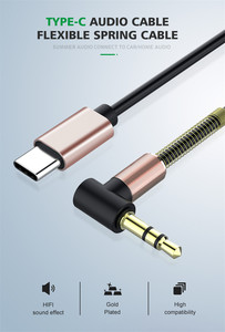 All'ingrosso 3.5MM Audio <span class=keywords><strong>Aux</strong></span>-<span class=keywords><strong>Type</strong></span>-<span class=keywords><strong>C</strong></span> cavi <span class=keywords><strong>USB</strong></span> un maschio cuffie 3.5mm Audio femmina cavi microfono per Ip per Android - Product Image 4