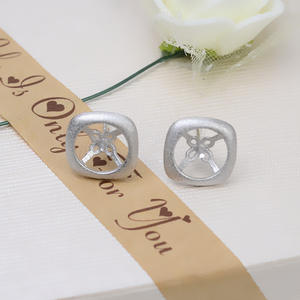 ชุดแหวนต่างหูเงินแท้ S925 ทำมือ DIY สำหรับผู้หญิง แบบกึ่งสำเร็จรูป 1761 ประดับมุกทรงหยดน้ำแบบหลวม ฐานเปล่าสำหรับใส่ไข่มุก - Product Image 3