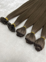 Handtied Schuss Seiden feder Hari Extensions Chinesisches Produkt Echthaar Hochwertiges Haar Premium Russisches Haar Luxus Extensions