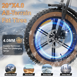 จักรยานไฟฟ้าสำหรับผู้ใหญ่ รุ่น One-Step 750W มอเตอร์ พร้อมยางขนาด 24" *4.0 ความเร็วสูงสุด 30 ไมล์ต่อชั่วโมง แบตเตอรี่คู่ 48V/34Ah รุ่น X70 สำหรับผู้ใหญ่ - Product Image 5