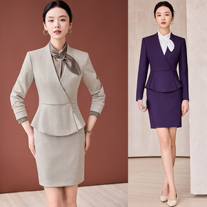 Women's Professional Suit Set Short Skirt Work Uniform Receptionist Office Wear Fall 2025 - Product Image 1