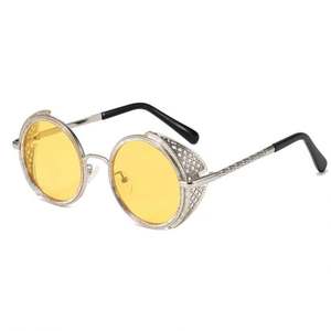Gafas de Sol Redondas Steampunk de Metal Punk Retro de Moda 2022 con Logotipo Personalizado para Hombre y Mujer - Product Image 3