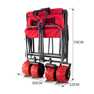 Todo terreno Wide <span class=keywords><strong>Auto</strong></span> Neumáticos Garden Wagon, Carro de mano plegable 90 L Almacenamiento Carga hasta 120 kg - Product Image 2