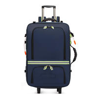 Valise à roulettes personnalisée BSCI, fermeture éclair en nylon, pour bouteille d'oxygène 2-4L, trousse de premiers secours médicale pour ambulance hospitalière