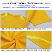 Maillots de football personnalisés, ensembles complets, uniformes pour adultes, 100% polyester, impression par transfert thermique, fermeture à cordon, automatisé