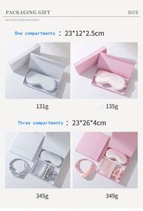 Ensemble de luxe 3 pièces en soie : Masque de sommeil, taie d'oreiller et bandeau – Confort optimal pour le voyage en avion, le repos et comme cadeau - Product Image 3