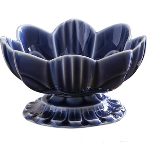 Plato de Cerámica con Forma de Flor, Plato de Porcelana con Patas Altas para Ofrendas, Mini Plato para Frutas, para Buda, Uso Doméstico, Estilo Chino Moderno - Product Image 5