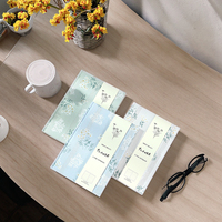 Carnet à fleurs Wenshun A5 A6 avec reliure rigide en tissu cousu, 100 feuilles, cadeau pour l'école