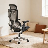 Chaise de bureau ergonomique, chaise d'ordinateur confortable en maille pour le bureau avec un design en forme de U 8D