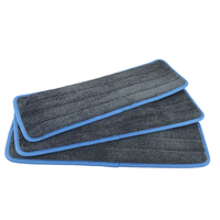 Tête de balai serpillère plate en microfibre torsadée 18'' 100% polyester avec support Velcro, durable et de remplacement, pour le nettoyage des sols domestiques
