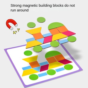 Trò chơi ghép hình bằng gỗ từ tính cho học sinh tiểu học 5-7 tuổi đồ chơi tự làm với thiết kế hình học và độ khó trung bình - Product Image 3