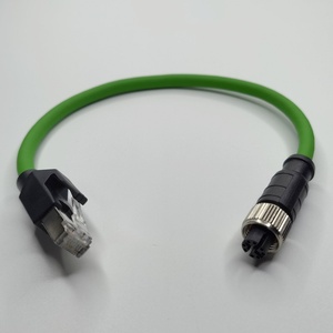 IP67 M12 Connector 8 Pin X <strong>Code</strong> RJ45 Plug Industrial Profinet EtherCAT Ethernet Cable Double Shielded Wire Harness - Product Image 2