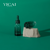 Flacon vert 5ml/10ml/15ml/20ml/30ml/50ml/100ml avec pipette en verre, capuchon en plastique côtelé et bulbe en caoutchouc pour parfum