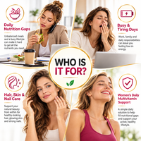 Fabricant de capsules de suppléments alimentaires multivitaminés méthylés pour femmes, marque privée OEM, vitamines, minéraux, nutrition quotidienne