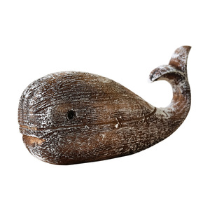 Figurine de baleine en résine, forme d'animal vintage, décoration d'intérieur, artisanat artistique de bureau - Product Image 4