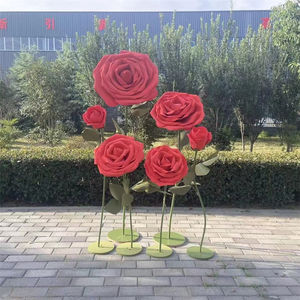 Set di 4 Fiori <span class=keywords><strong>Giganti</strong></span> 3D in Schiuma <span class=keywords><strong>Blu</strong></span> per Decorazione di Sfondo Matrimoniale, Fiori <span class=keywords><strong>Giganti</strong></span> per San Valentino - Product Image 3
