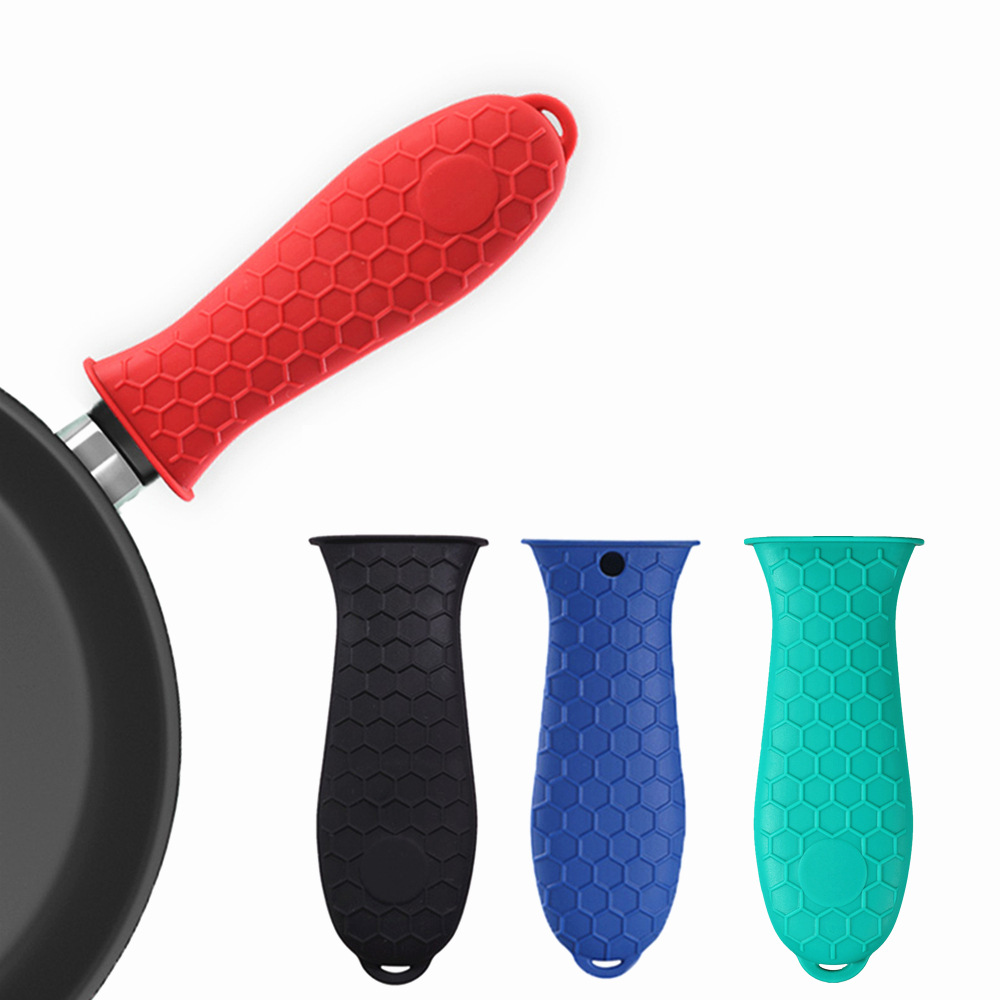 Оптовая продажа новых кухонных инструментов от производителей, изолированные силиконовые сотовые наборы ручек для кастрюль