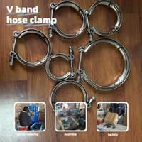 Collier de serrage en V en acier inoxydable robuste pour échappement, collier de raccordement pour tuyau d'échappement de voiture