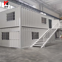 Plan de maison préfabriquée : Appartements conteneurs détachables à quatre chambres, design industriel, pour atelier, habitation ou bureau