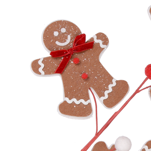 <b>Red</b> Gingerbread Man with Small Bow Christmas Tree Cuttings <b>Ornament</b> Scene Decoration Christmas New Year Decoration Luxury Gifts - Product Image 2