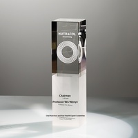 Trophée personnalisable en cristal gravé à l'intérieur, haut de gamme, logo créatif 3D, souvenir de célébration d'entreprise, récompense pour les employés excellents
