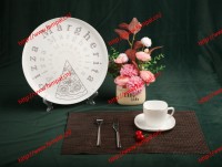 Ensemble de verrerie classique en opale avec bordure dentelée, compatible micro-ondes, assiettes, bols, tasses, bols à pizza personnalisables pour la maison et l'hôtellerie