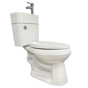 Combo toilette et évier en céramique deux pièces à chasse d'eau par gravité trois en un Commode 2 en 1 Lavabo et toilette - Product Image 6
