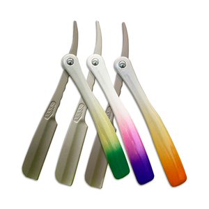 Grosir Spolo pisau cukur lurus lipat paduan seng pegangan pencukur aman pisau cukur Salon untuk tukang cukur kategori produk <span class=keywords><strong>Grainer</strong></span> - Product Image 6
