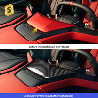 Couverture de tableau de bord en fibre de carbone Shasha, accessoires intérieurs pour Corvette C8 Stingray Z06 ZR1 2026+