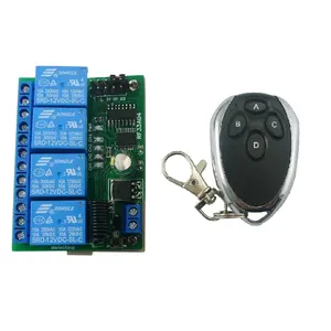 4CH DC 12V 433M RF Rolling Code Hopping Encoder Decoder RC43A04 Transmitter RF33A04 Controller for Secure Remote Keyless Entry