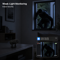Cámara de Seguridad Doméstica Mini Wistino, 1080P HD, WiFi 2.4G, Batería de 1100mAh, Cámara Inalámbrica para Interiores