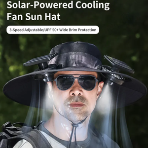 Sombrero Ventilador Recargable USB Más Vendido al por Mayor, <span class=keywords><strong>Gorra</strong></span> de Pesca con Protección Solar, Sombrero de Pescador <span class=keywords><strong>para</strong></span> Exteriores, <span class=keywords><strong>Gorra</strong></span> de Trabajo Refrescante - Product Image 2