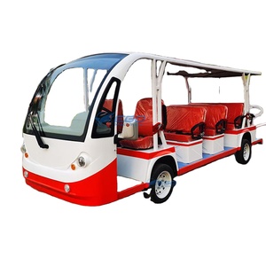 New 11Seats Closed Electric Sightseeing Car Shuttle Bus Tourist Bus <b>Mini</b> Bus Made in China - Product Image 1