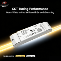 Driver LED à courant constant CCT Zigbee 10-42VDC 2CH*(150-450mA) 12W PB-12A-2(WZS)