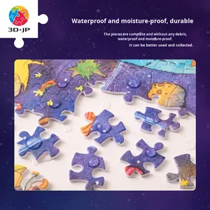 Puzzle 3D-JP da 2000 Pezzi in Plastica a Forma di Aereo per Bambini, Giocattolo Fai-da-Te Antistress, Otto Pianeti H3960 - Product Image 4