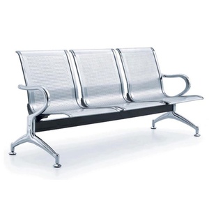 Sillas de Espera de Acero Inoxidable de 3 Plazas para Aeropuertos y Hospitales - Product Image 1