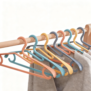 Porte-vêtements multifonctionnel en plastique épais <span class=keywords><strong>à</strong></span> large épaule, protecteur de col, pour dortoir, maison, sans marques - Product Image 1