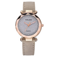 Montre à quartz pour femme avec bracelet en cuir, boîtier en alliage incrusté de diamants, ciel étoilé, écologique et sur mesure