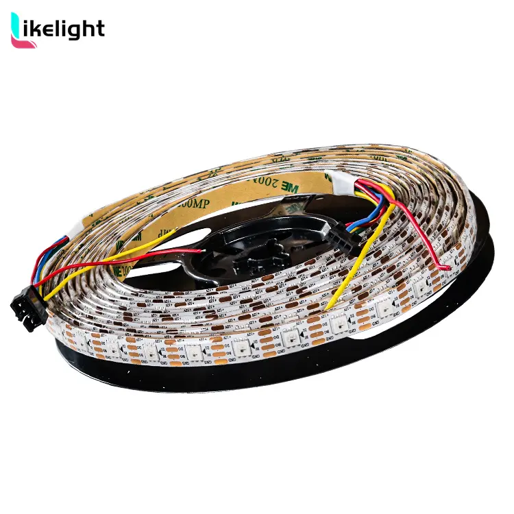 วงจรส่งข้อมูลคู่แอดเดรสแต่ละตัว 12V ยืดหยุ่น WS2815 60leds ไฟแถบ LED